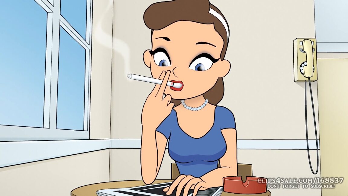 Dark Side Smoking Girl Starts Smoking Story – Smoking Fetish Cartoon
